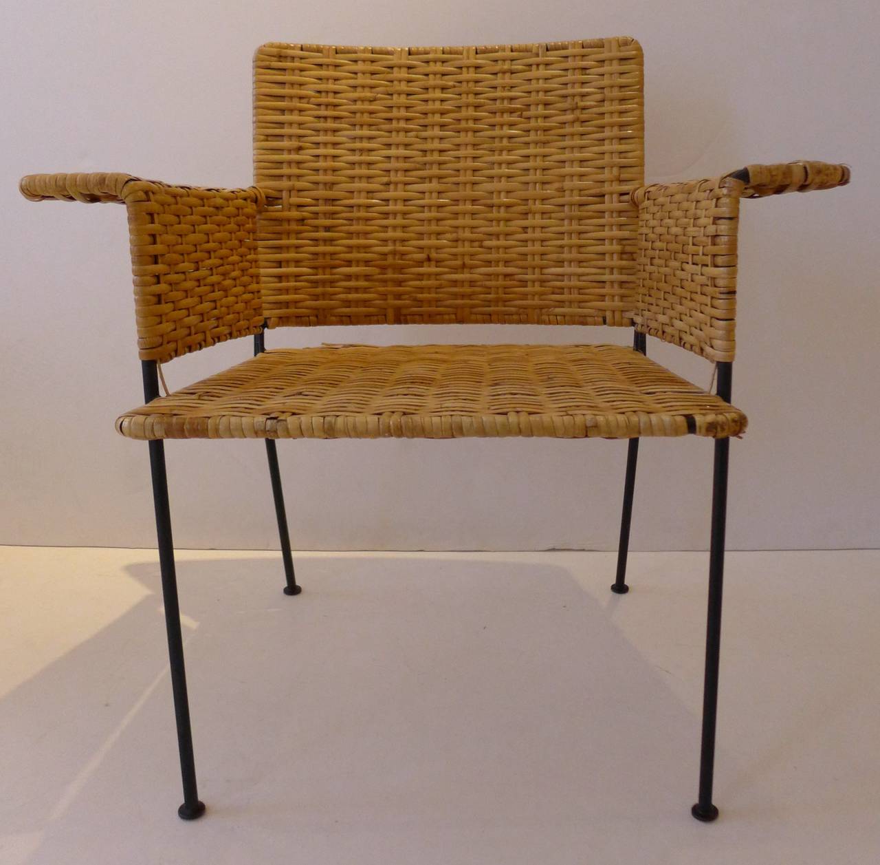 rattan iron chair