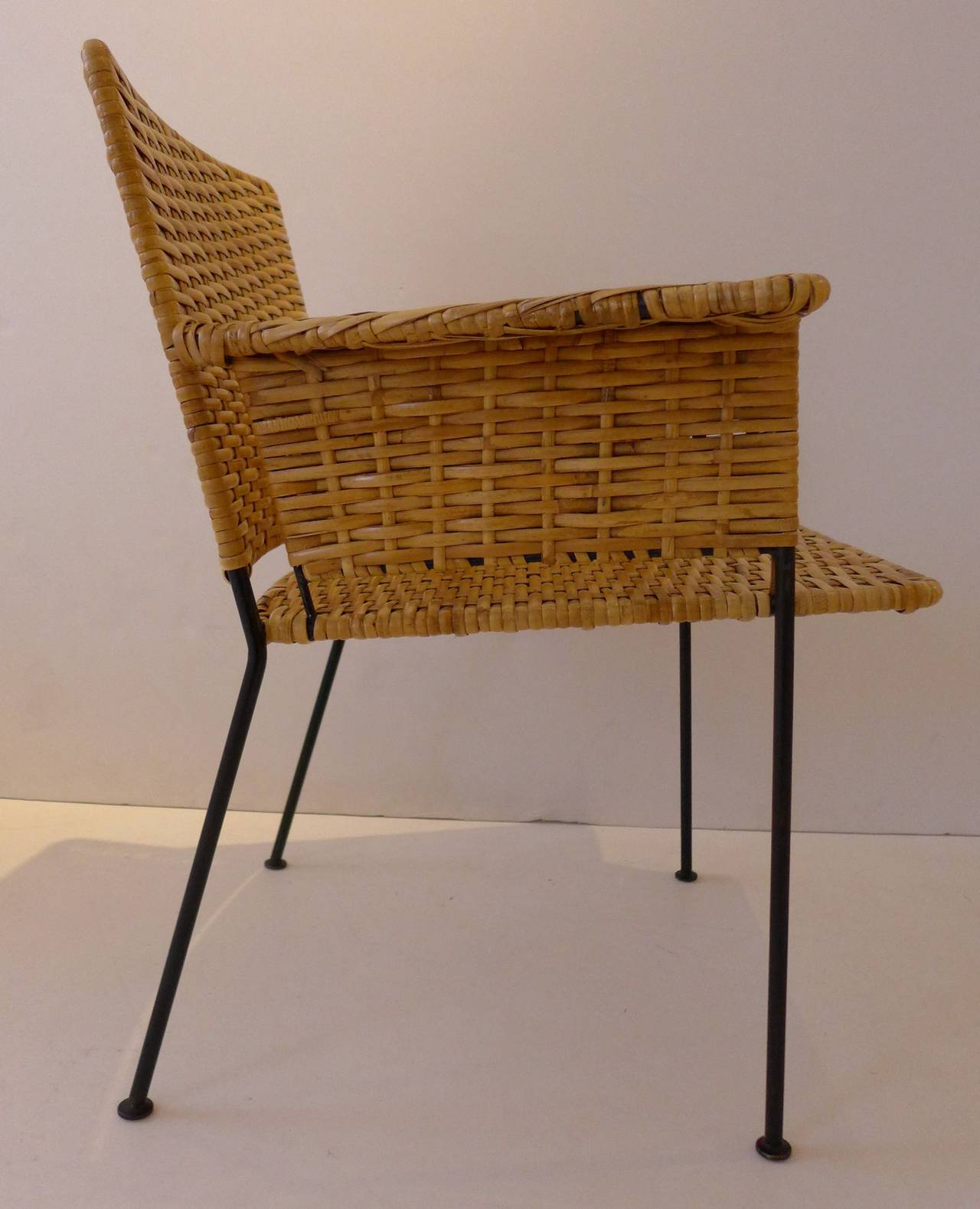 wrought iron wicker chairs