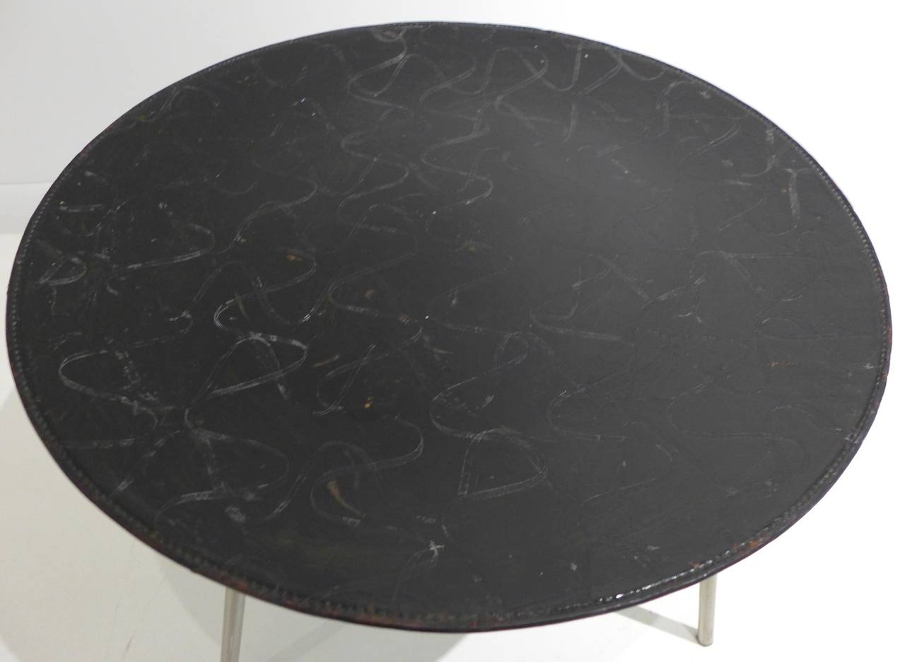 Late 20th Century Tooled Leather Table by Prospero Rasulo