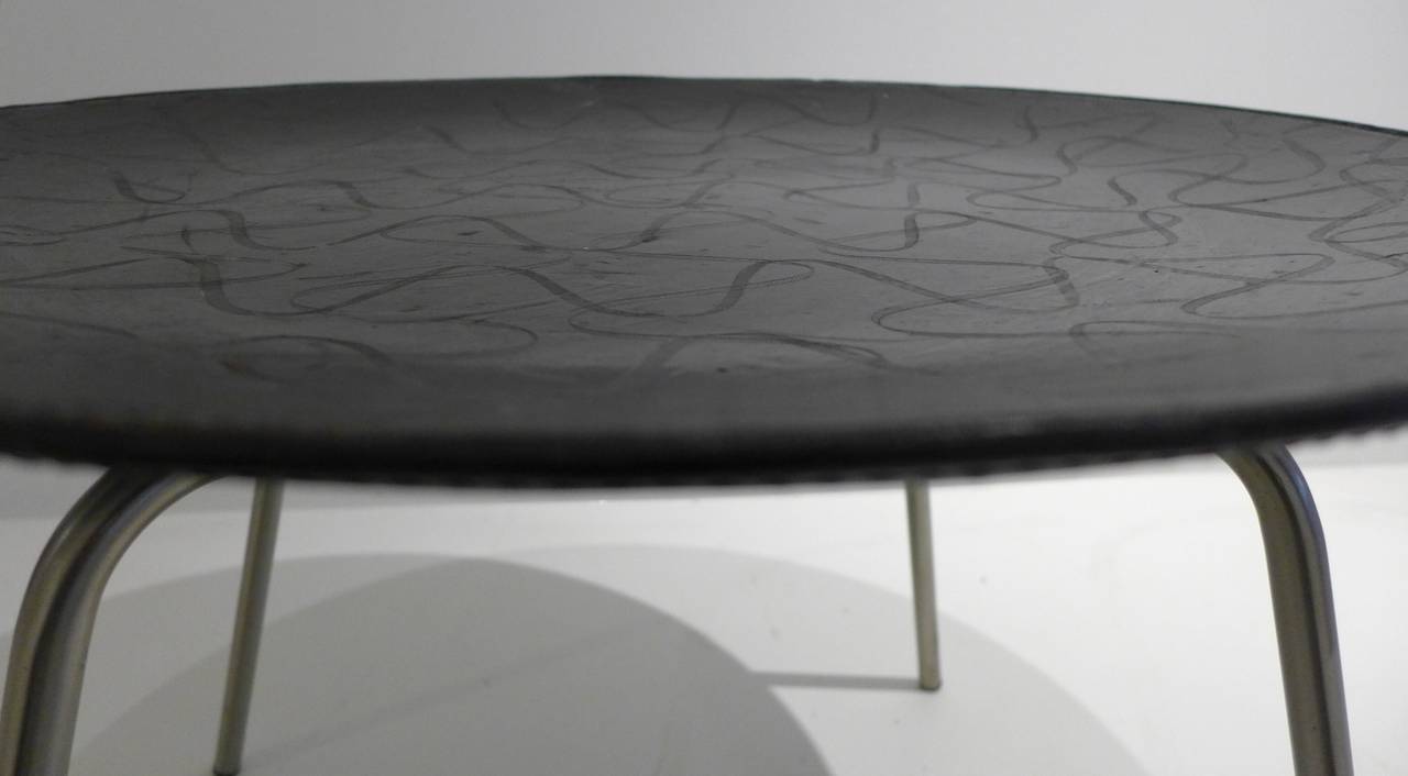 Tooled Leather Table by Prospero Rasulo 1