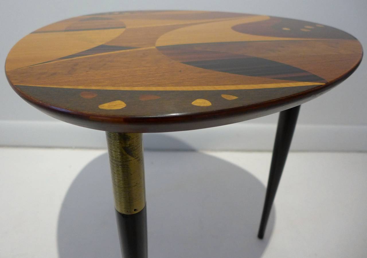 Erno Fabry Nest of Tables with Exotic Wood Inlay In Excellent Condition In New York, NY