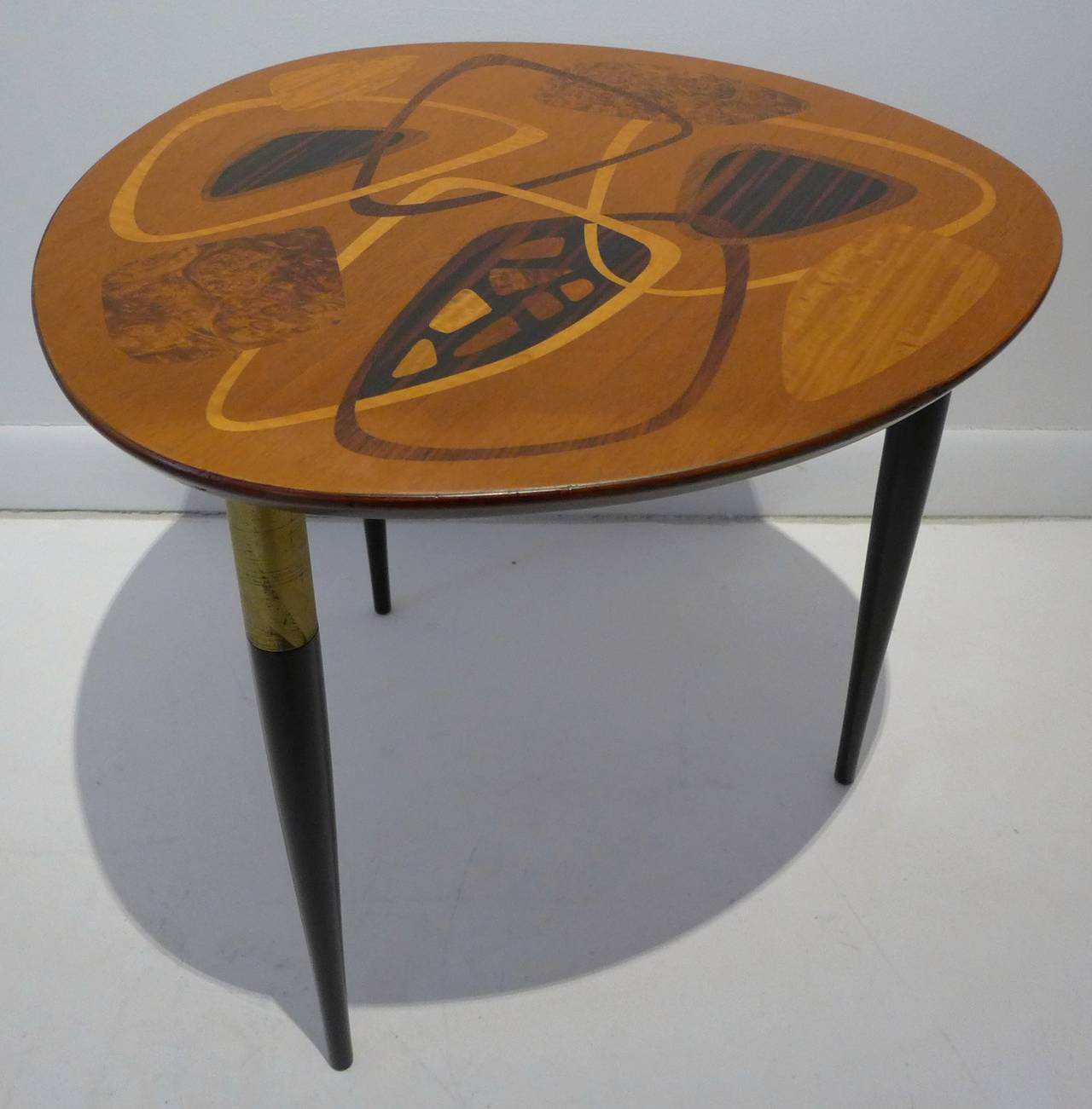 Swedish Erno Fabry Nest of Tables with Exotic Wood Inlay