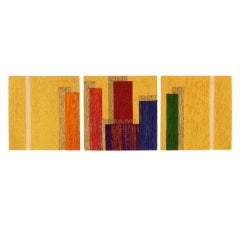 Mid-Century Woven Triptych