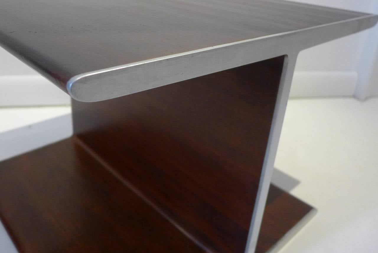 Veneer I-Beam Table in Walnut and Steel