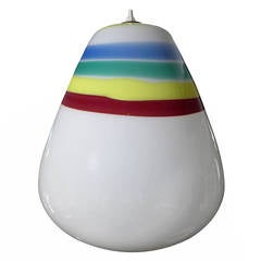 Rare Massimo Vignelli Pendant Fixture for Venini