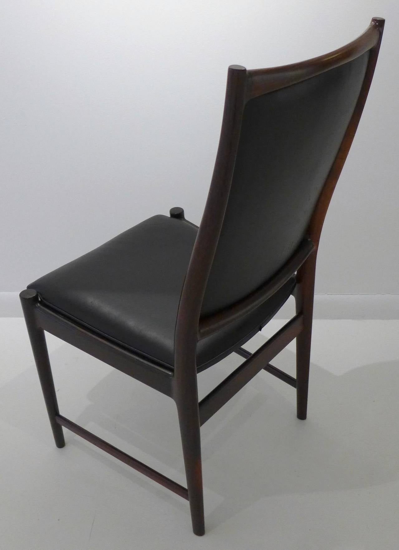 Carved Elegant Rosewood Chair by Torbjorn Afdal