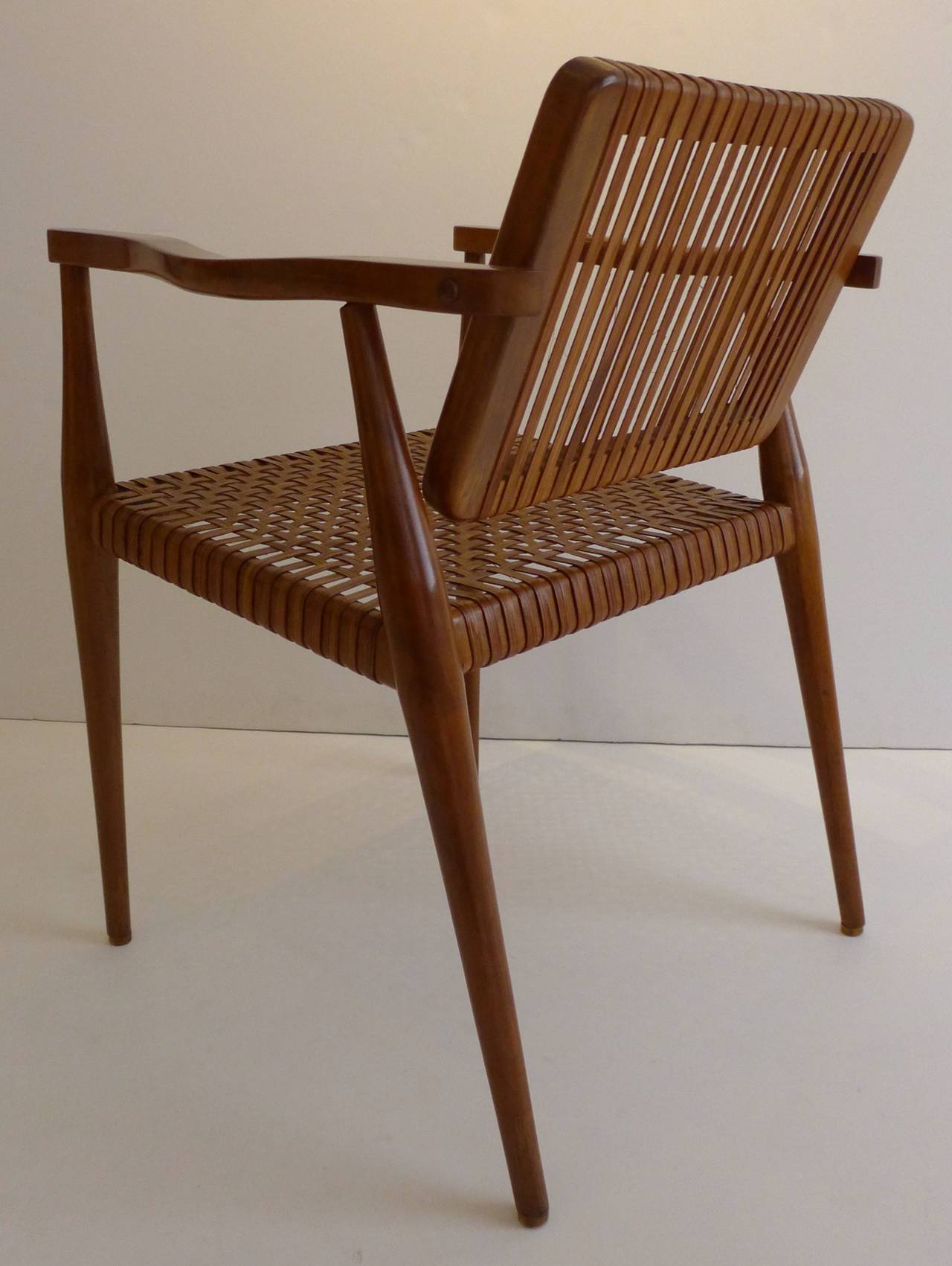 Set of Four Chairs by Marcel La Riviere for Ficks Feed In Excellent Condition In New York, NY