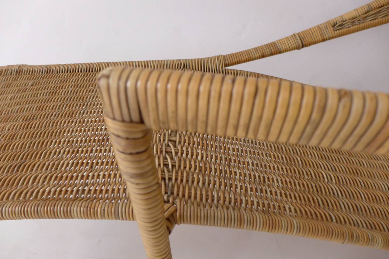 Pair of Sculptural Wicker Lounge Chairs by Francis Mair In Excellent Condition In New York, NY