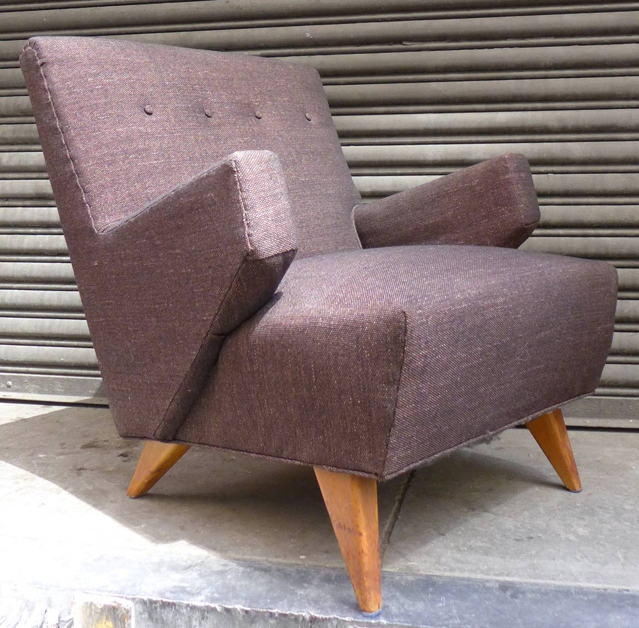 Mid-Century Modern Pair of Early Jens Risom Lounge Chairs for Knoll