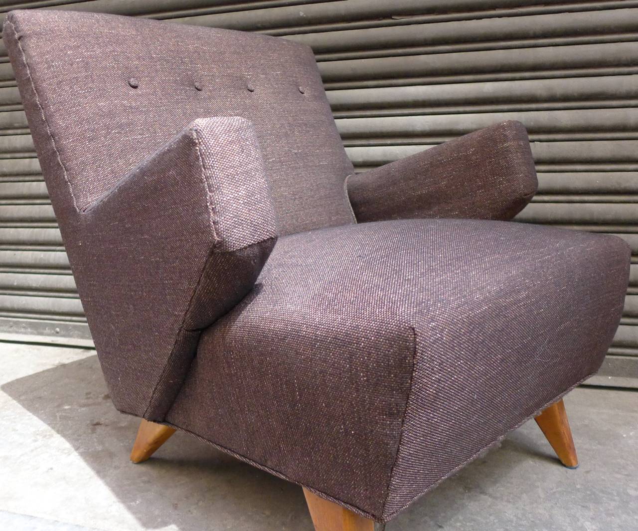 Mid-20th Century Pair of Early Jens Risom Lounge Chairs for Knoll