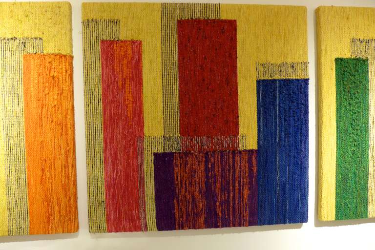 Mid-Century Woven Triptych 1