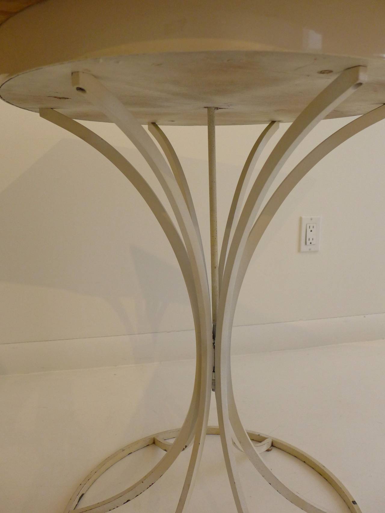 Laverne International Flower Stem Table with Marble Top In Good Condition In New York, NY