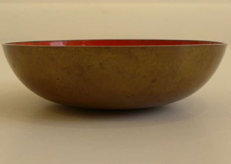 Small Enamel on Copper Dish by Ernst Lichtblau In Good Condition In New York, NY