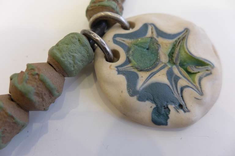 Edith Heath Ceramic Necklace In Excellent Condition In New York, NY