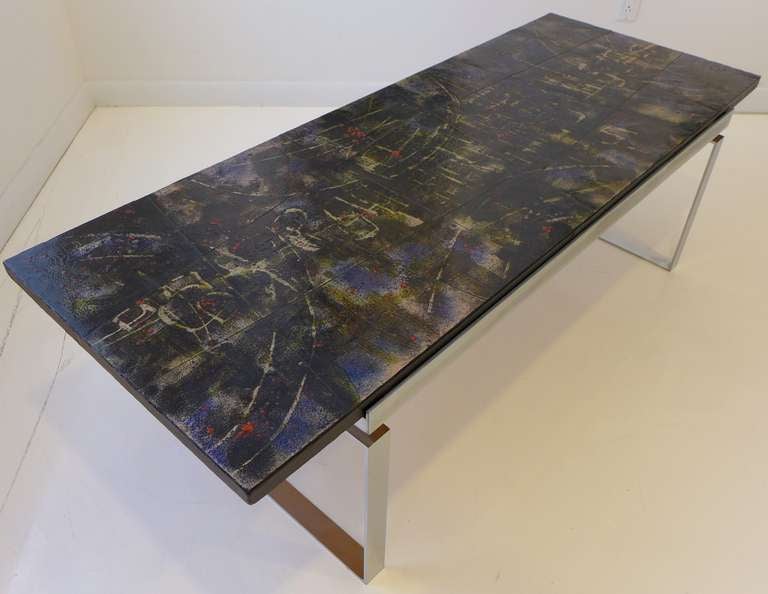 Studio Enamel Tile Cocktail Table