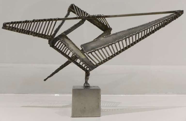 Mid-Century Modern Alain Douillard Steel Sculpture