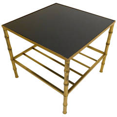 Brass Side Table in the Style of Maison Bagues