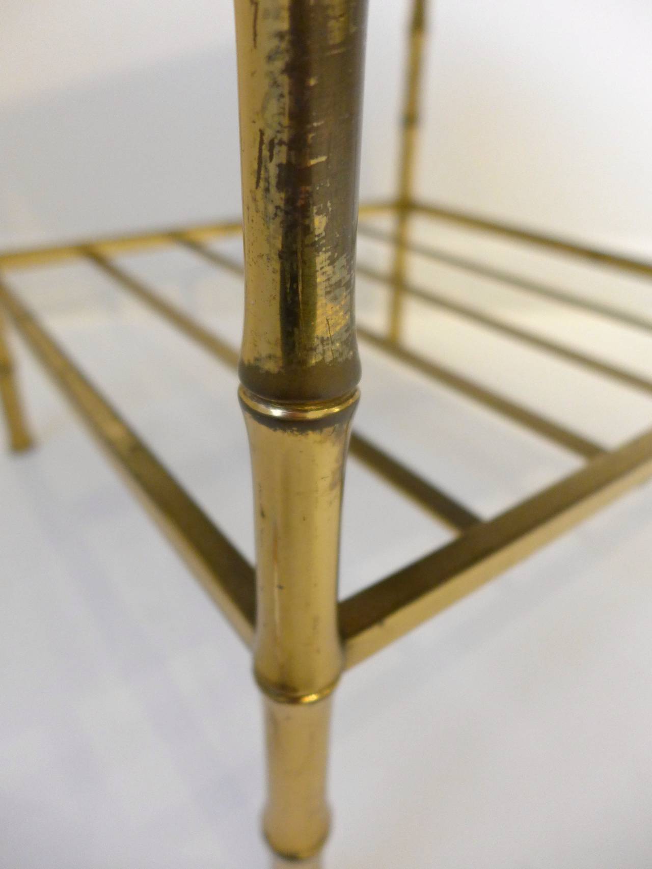 Mid-20th Century Brass Side Table in the Style of Maison Bagues