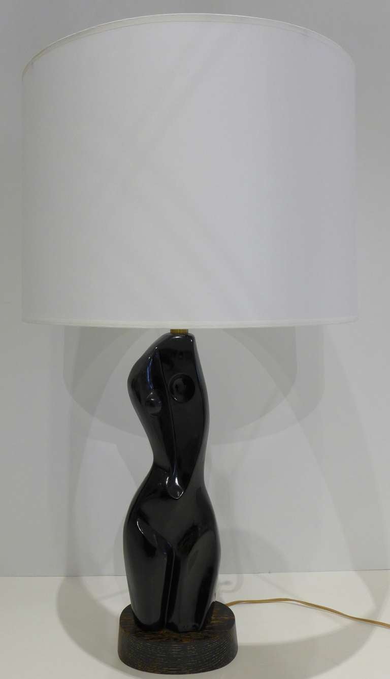 Mid-Century Modern Figural Mid-Century Ceramic Lamp