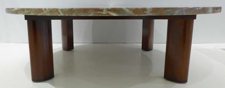 Mid-Century Modern Marble Top Cocktail Table