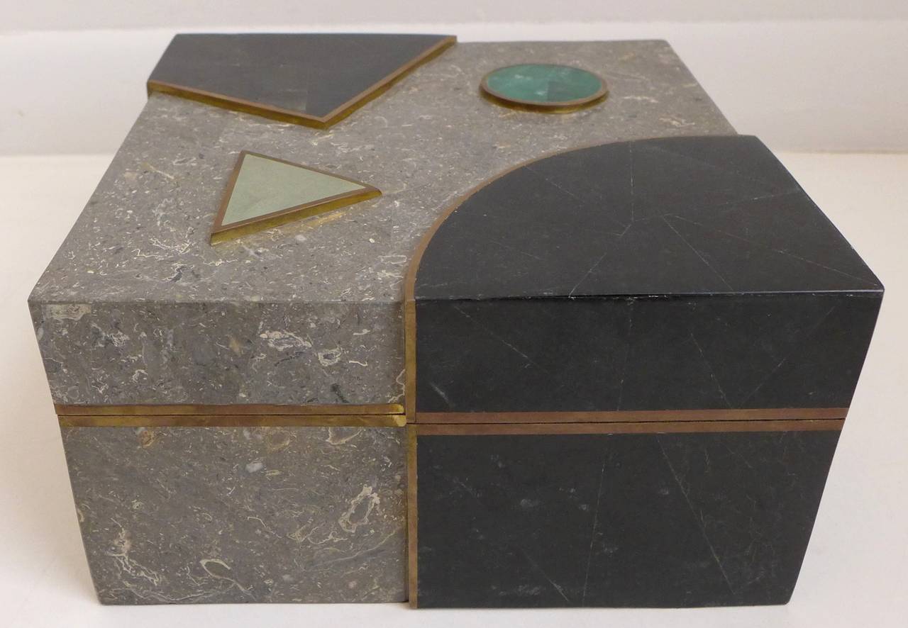 Tesselated Stone Box by Maitland-Smith
