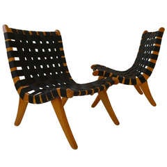 Pair of Webbed Chairs by Michael van Beuren