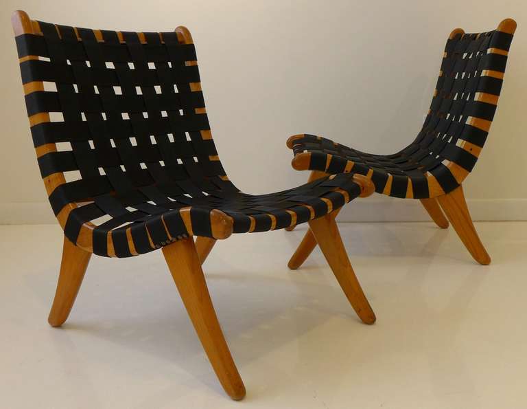 Pair of Webbed Chairs by Michael van Beuren