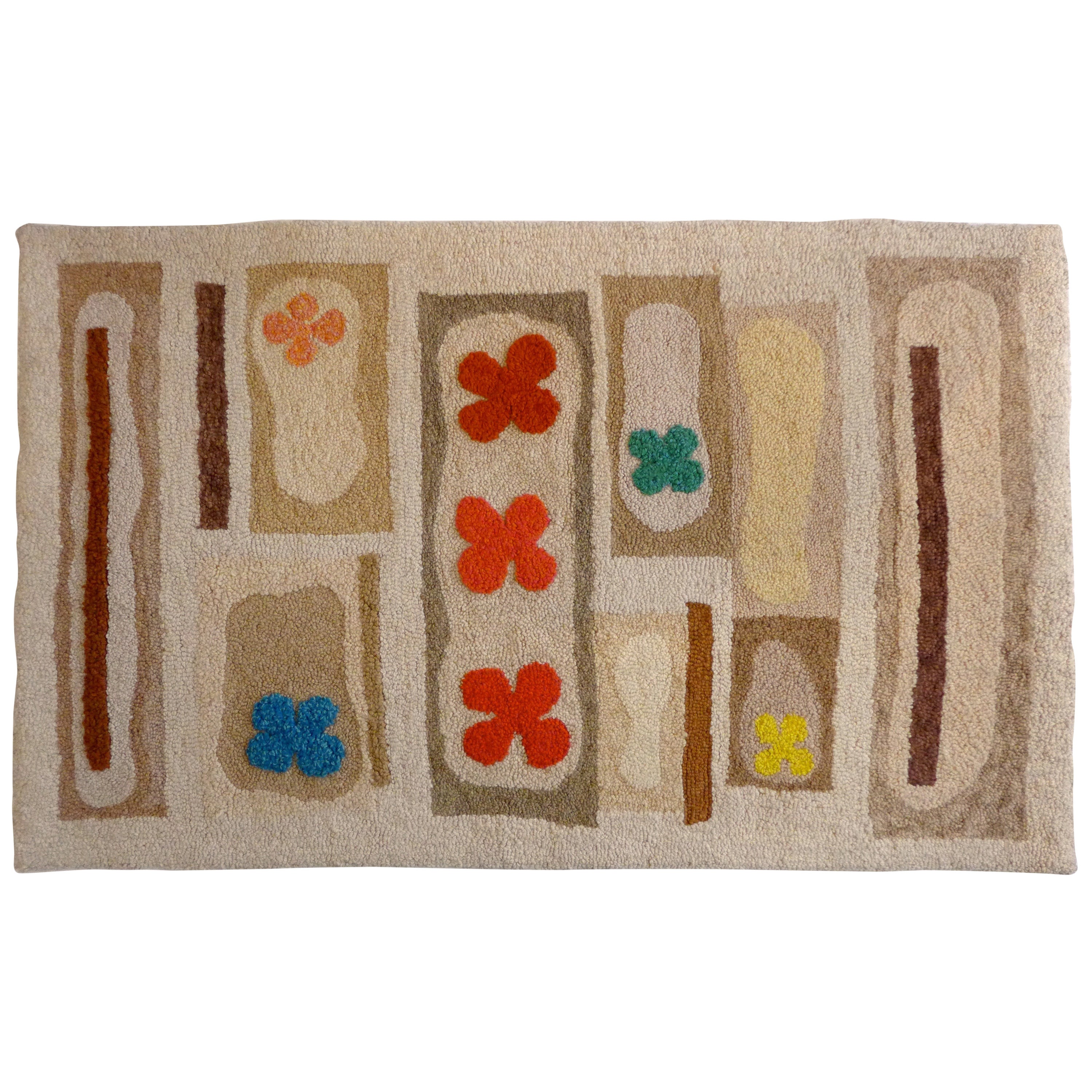 Hand-Tufted Mid-Century Rug