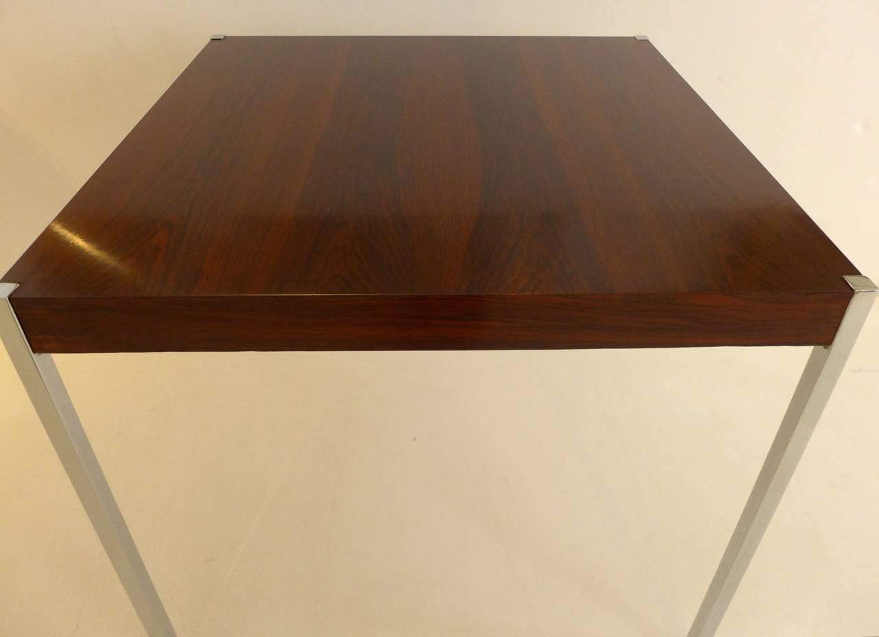 Harvey Probber Dining Table in Rosewood and Chrome 1