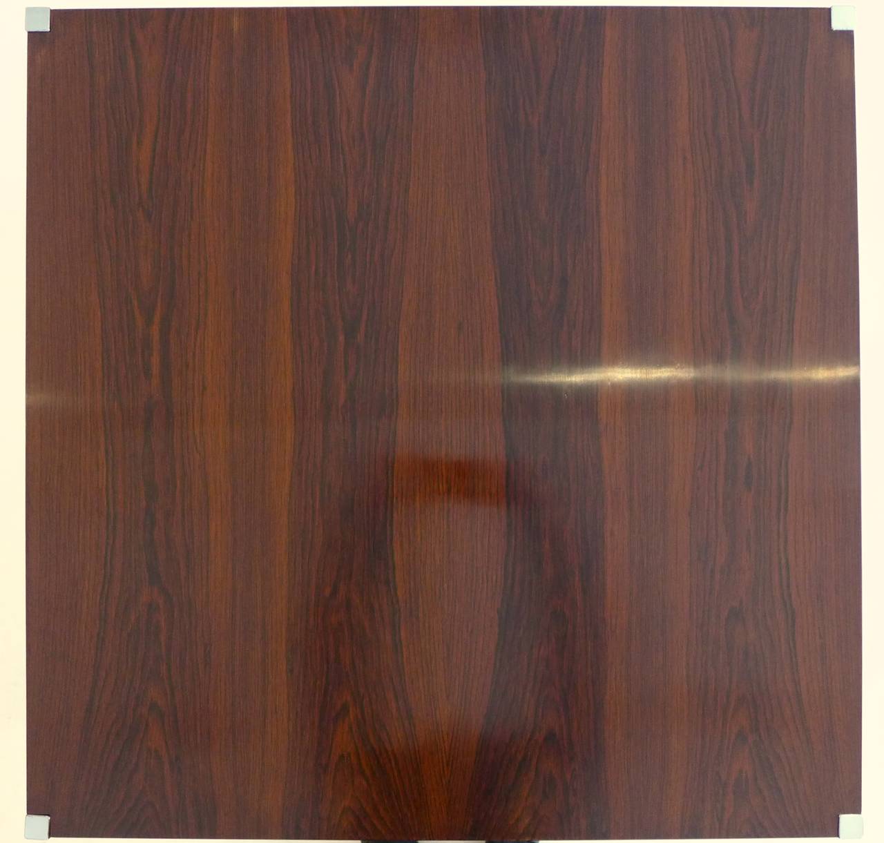 Harvey Probber Dining Table in Rosewood and Chrome In Excellent Condition In New York, NY