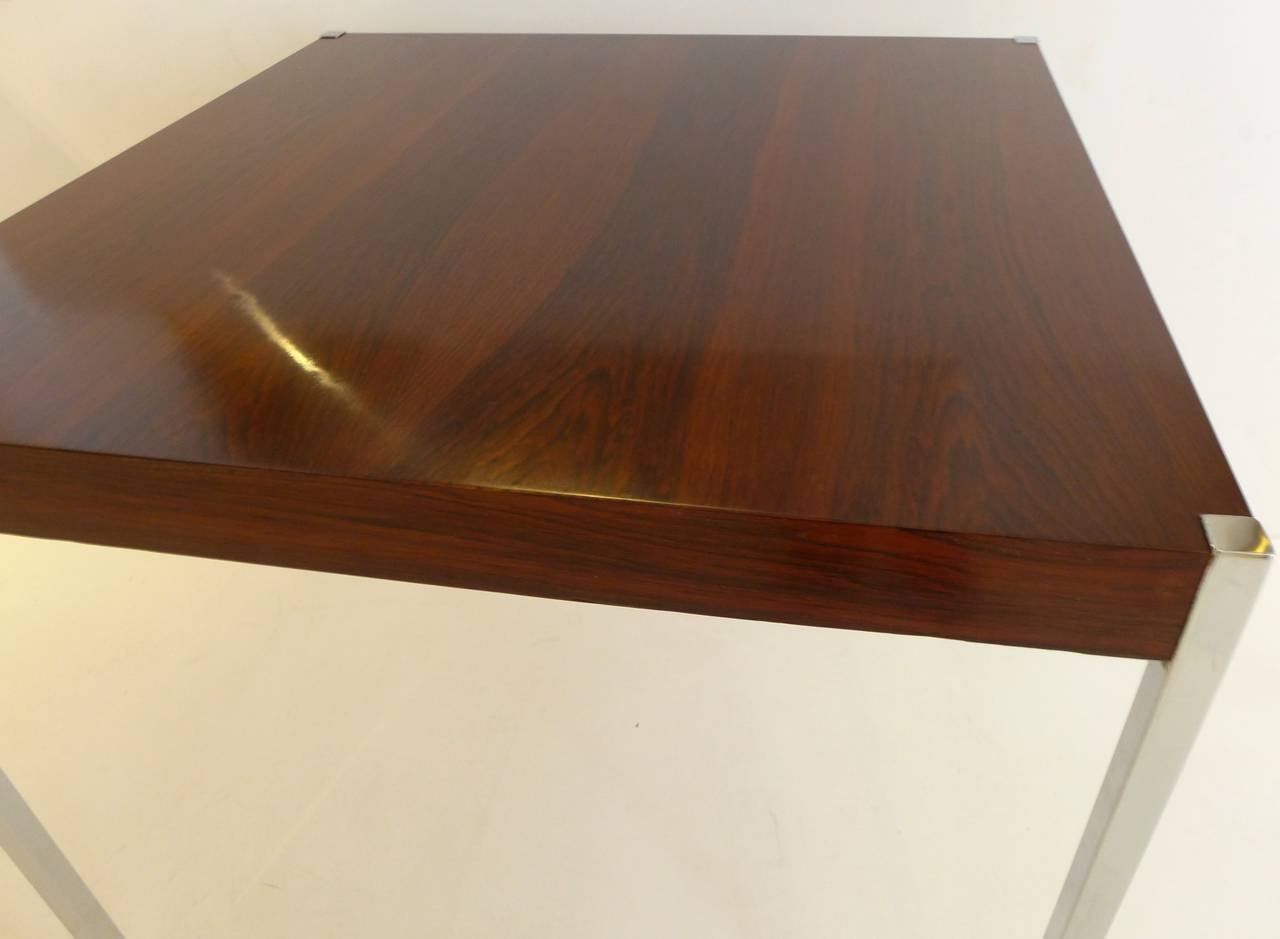 Harvey Probber Dining Table in Rosewood and Chrome 2