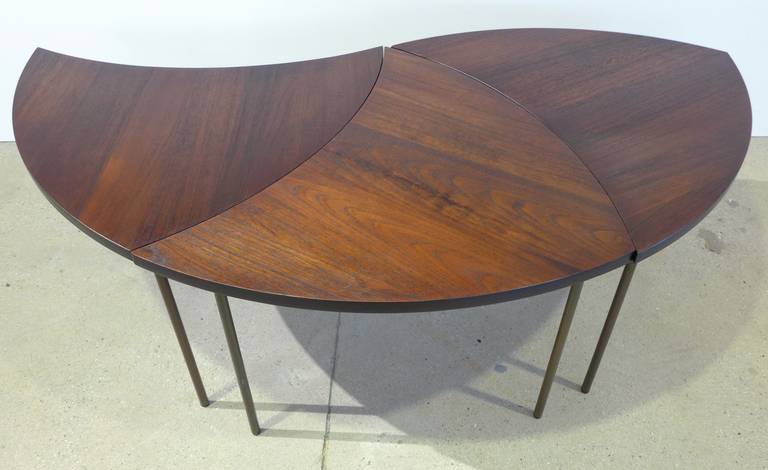 Danish Set of Three Peter Hvidt Crescent-Shaped Side Tables