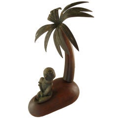 Hagenauer Bronze and Wood Sculpture