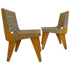 Pair of Klaus Grabe Webbed Chairs