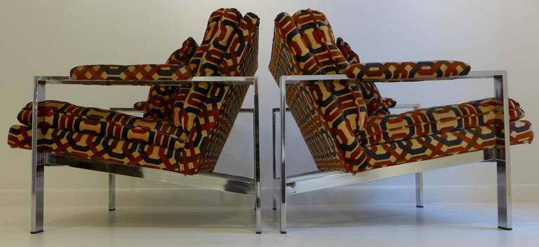 Pair of Milo Baughman Lounge Chairs In Excellent Condition In New York, NY