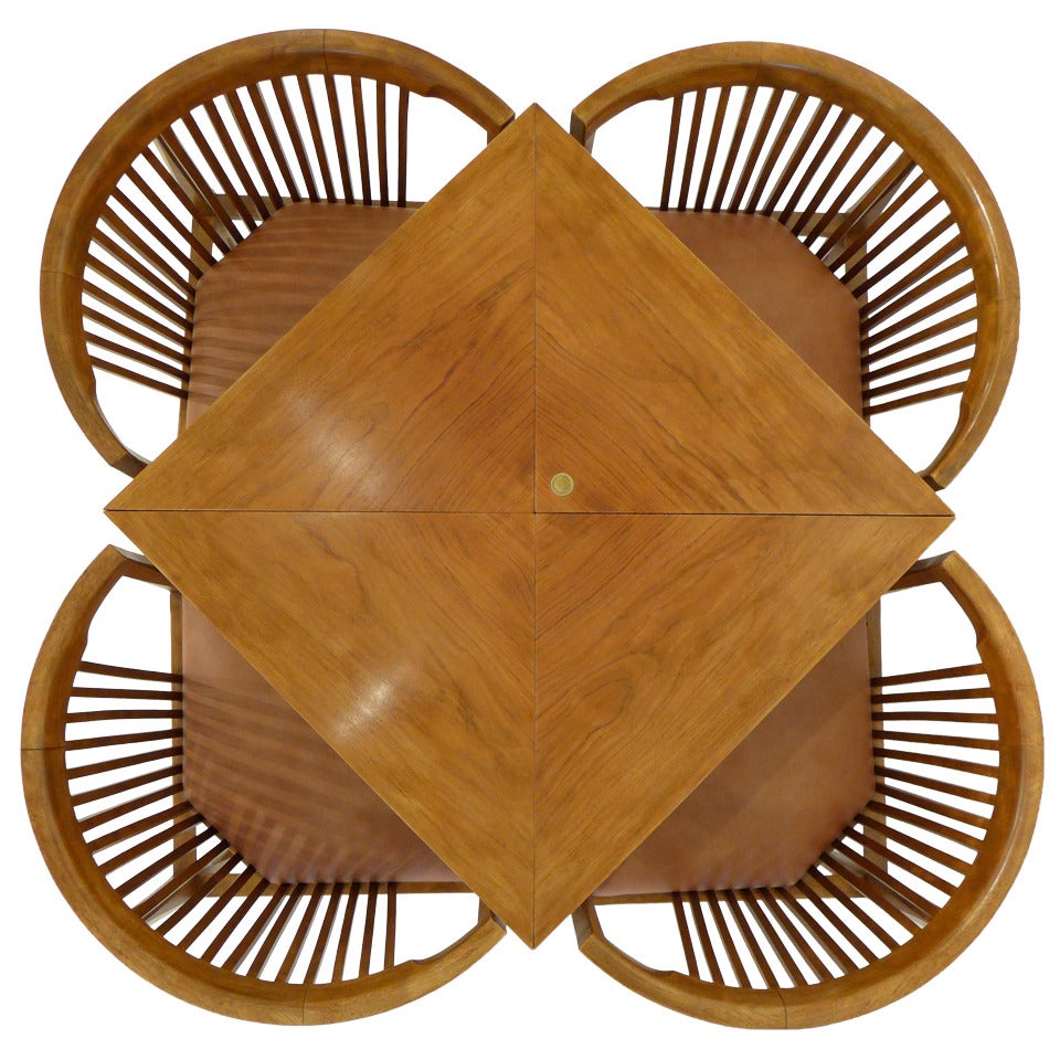 Rare Kaare Klint Table and Chair Set for Rud Rasmussen