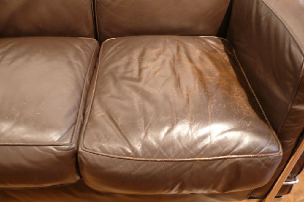 Vintage Le Corbusier Sofa in Dark Brown Leather 2