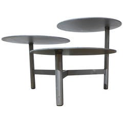 Three-Tiered Metal Side Table or Display Stand