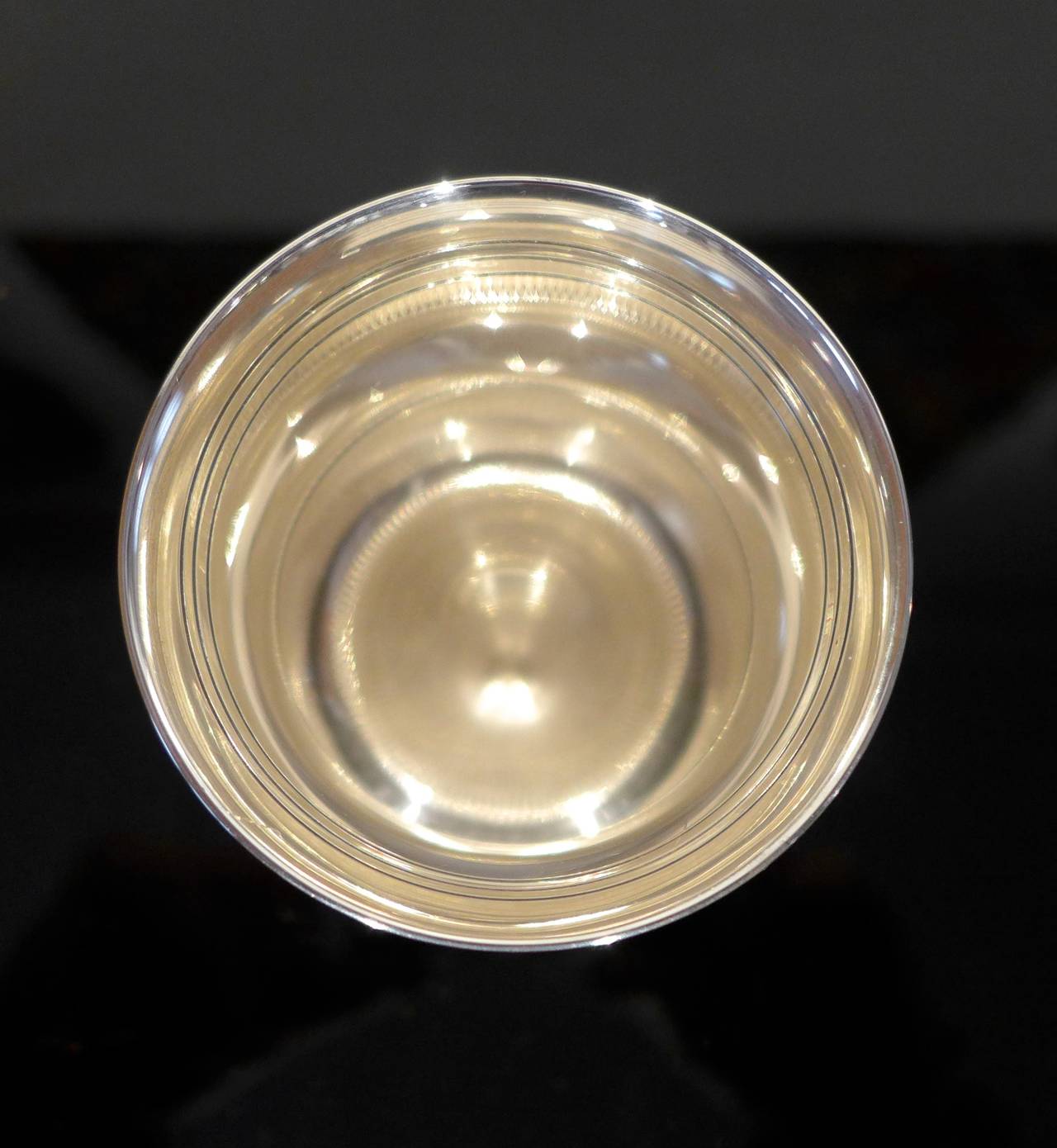 Contemporary Set of Twelve Sterling Silver Puiforcat Champagne Beakers