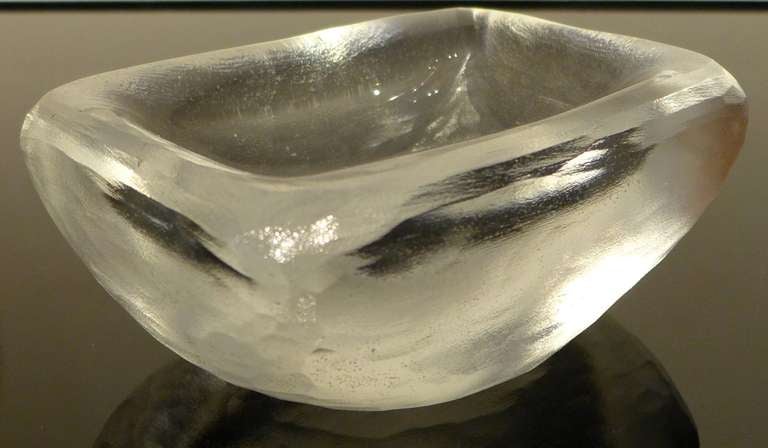 Scandinave moderne Bol Platina de Vicke Lindstrand