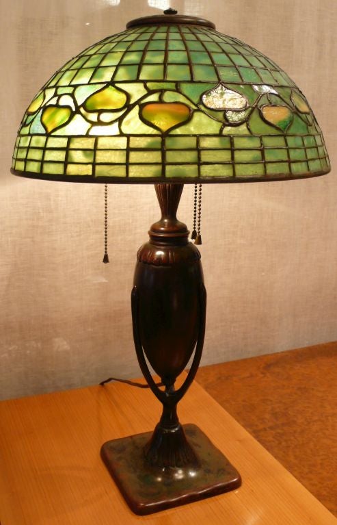 Tiffany Studios Lamp with Acorn Shade 2