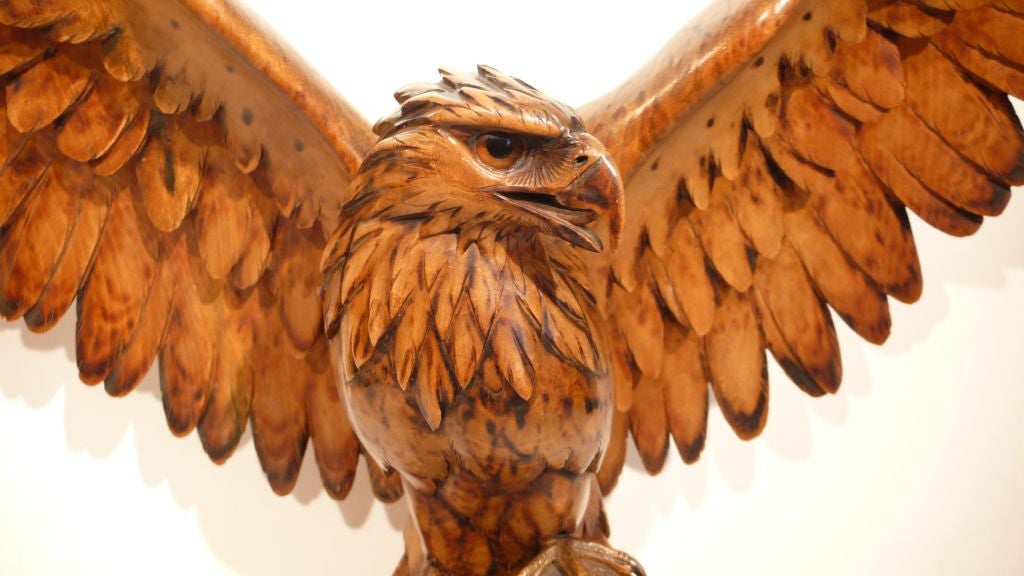 wood carved eagle