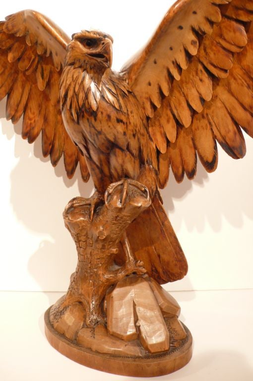 wooden carved eagle