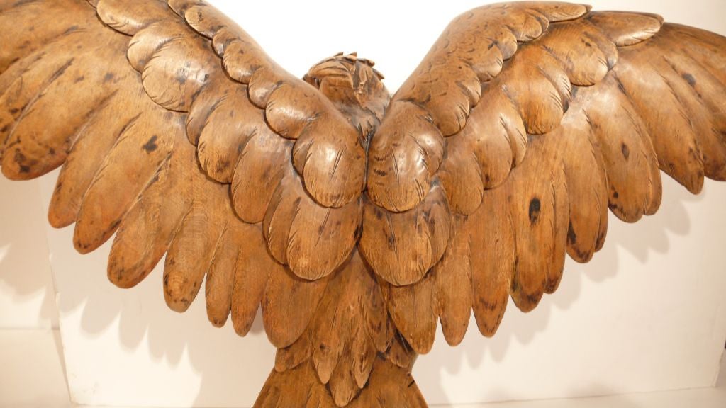 German Black Forest Carved Wood Eagle