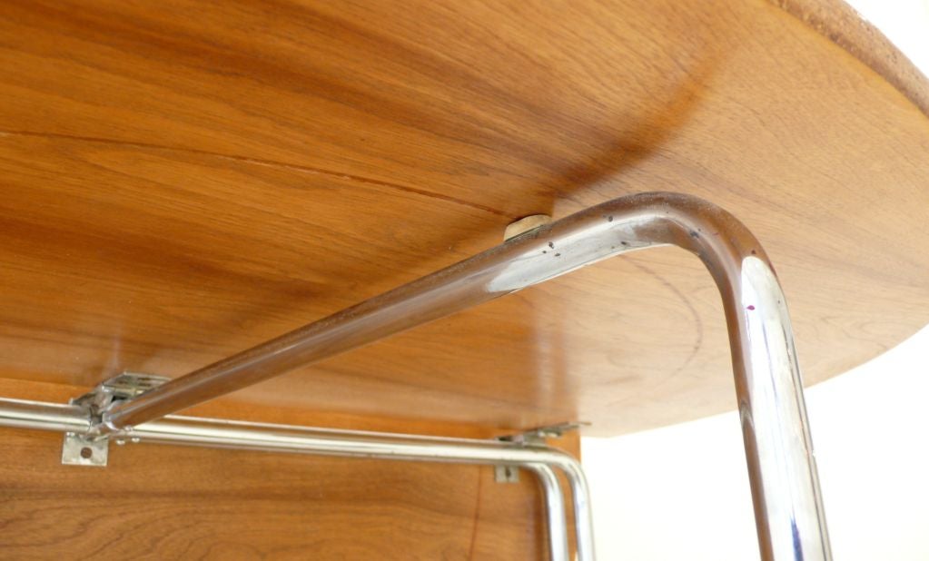 Walnut Terrific Bauhaus Era Folding Table