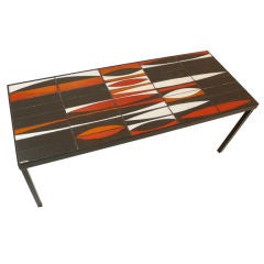 Roger Capron Ceramic Tile Cocktail Table
