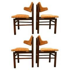 Set of Four Dunbar Dining Chairs, Model 675