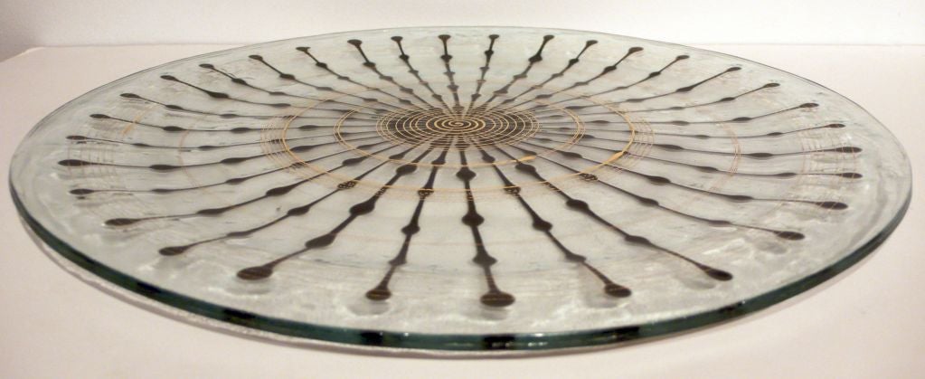 Mid-20th Century Designer Glass Platter