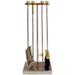 High-Style 1970's Fireplace Tool Set