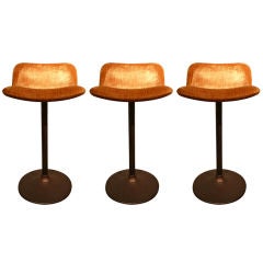 Set of Three "Caribe" Barstools by Ilmari Tapiovaara